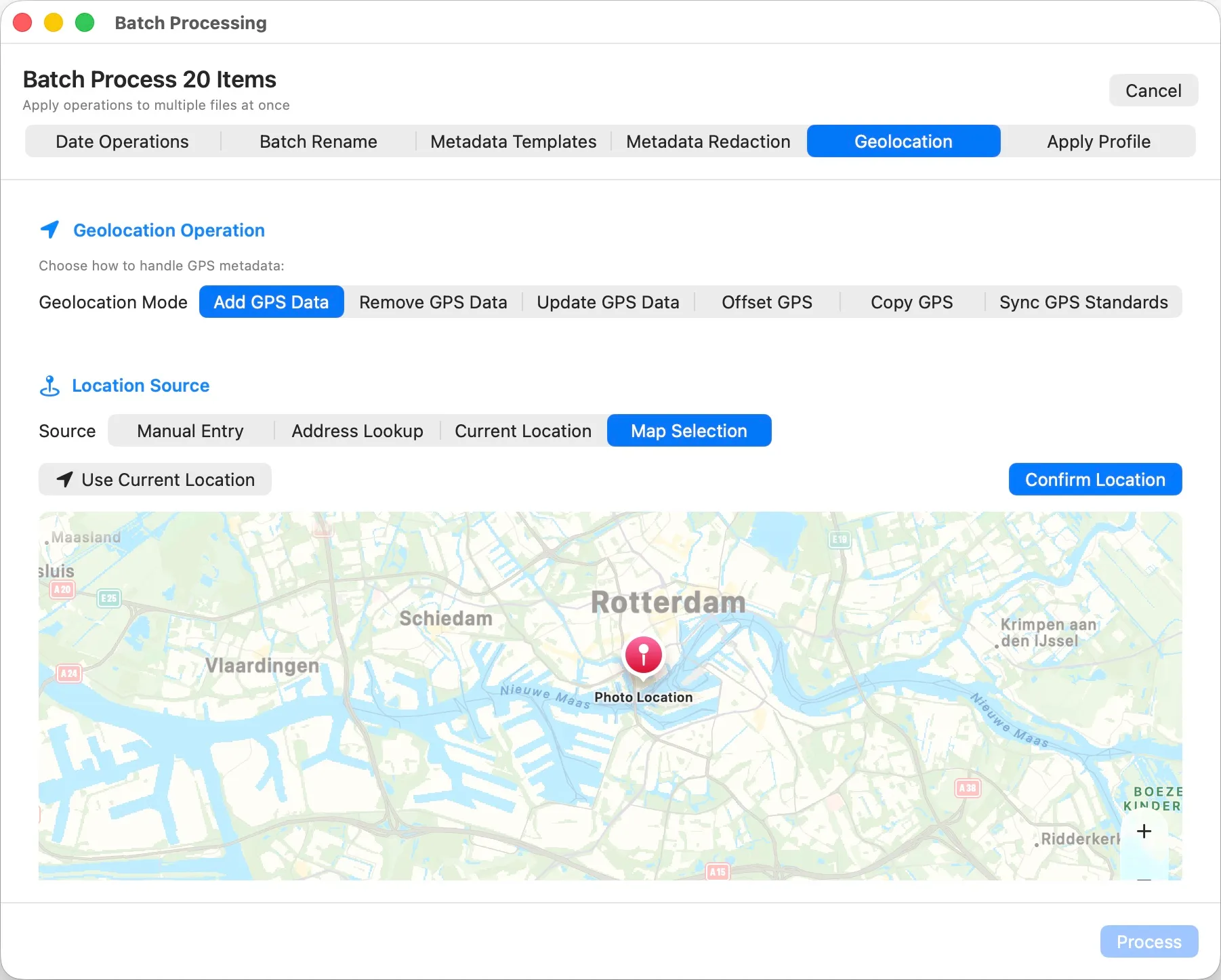 MetaScope Batch metadata redaction with privacy templates