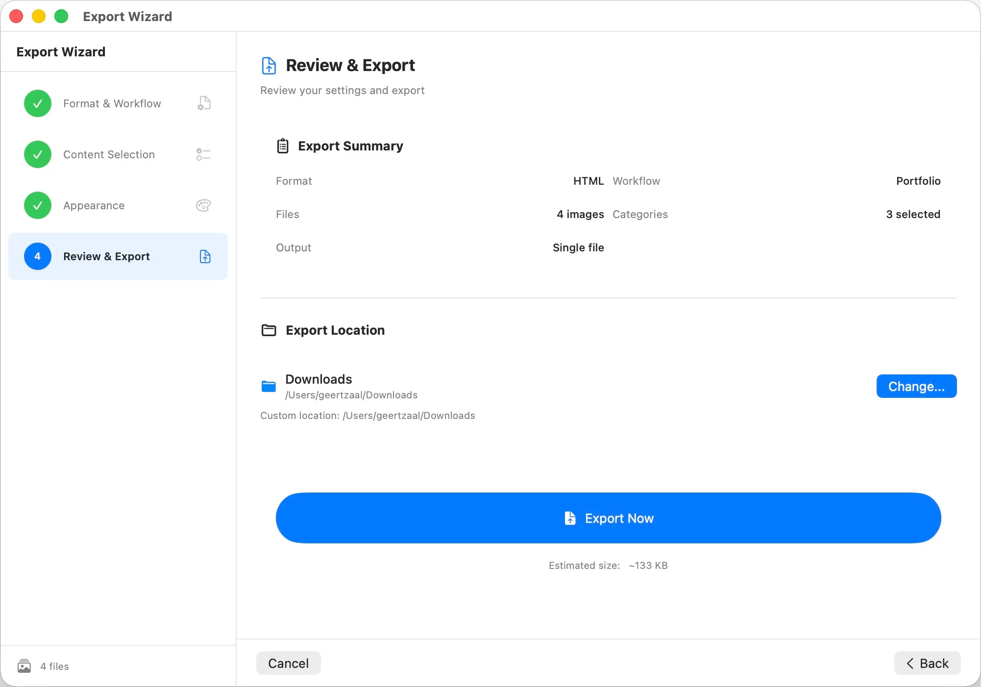 Metadata Content selection